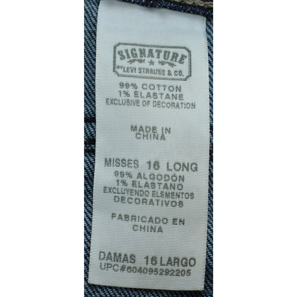 Levi Jeans Womens 16 Blue Strauss Signature Bootcut Leg Stretch - Picture 4 of 8